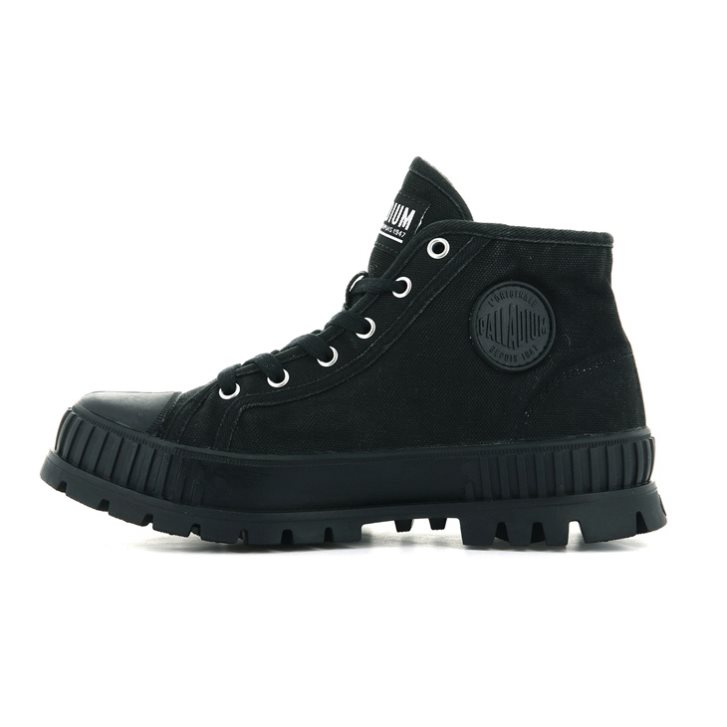 Baskets Palladium Pallashock Mid OG High Tops Femme Noir | FR MIO542W